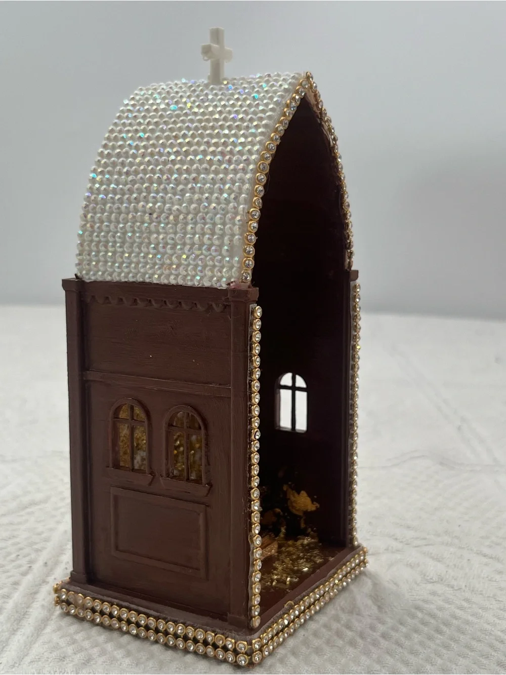 Handmade devotional Shirne featuring Our Lady of Aparecida | home decor